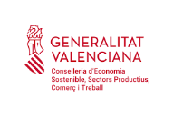 Logo de la Generalitat Valenciana con texto sobre la Conselleria d'Economia Sostenible.